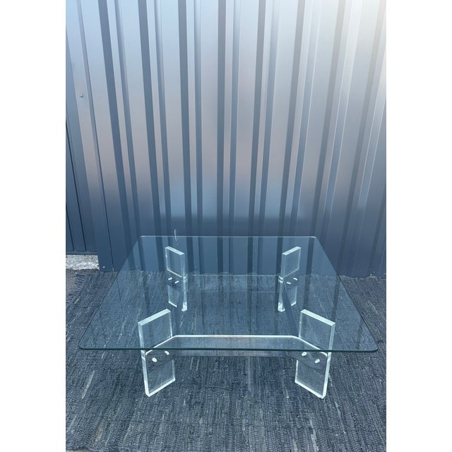 1970s Vintage Table in Glass, 1970 For Sale - Image 5 of 14