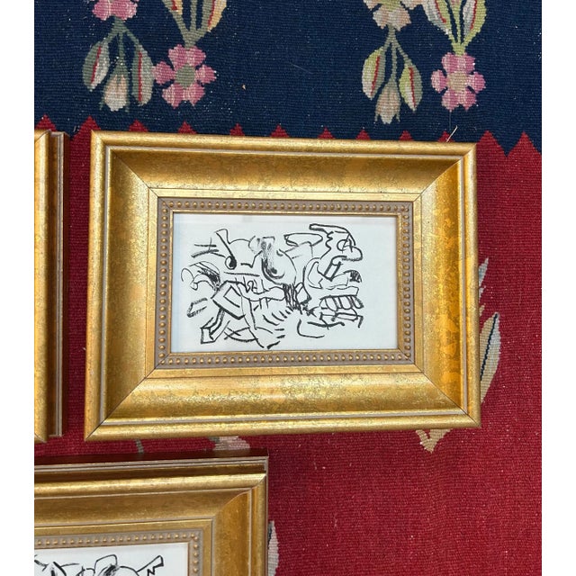 1950’s Three Original Abstract Expressionist Paintings - Set of Three For Sale - Image 4 of 5