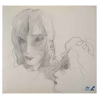 Marie Laurencin, Lovers, Original Pencil Drawing For Sale