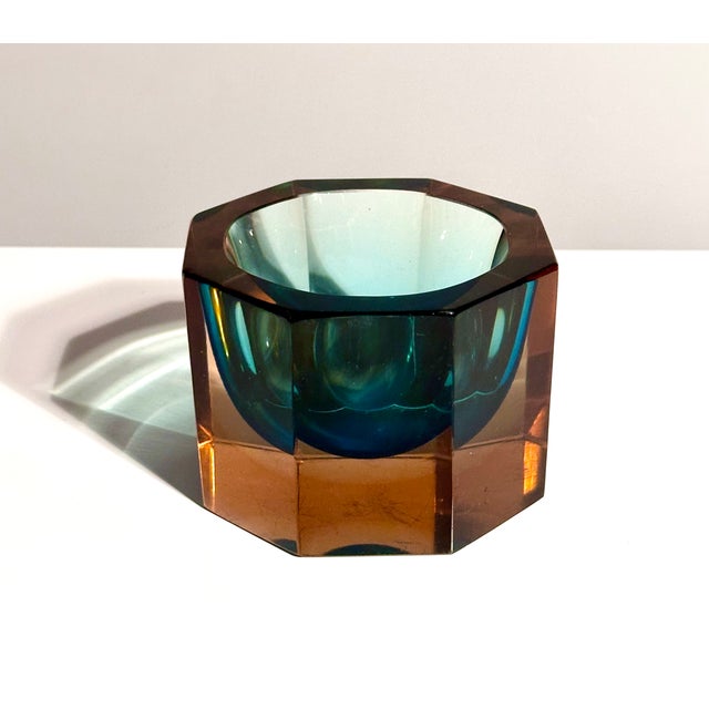 Faceted Murano Glass Art Bowl by Flavio Poli for Seguso Verti d'Arte, 1960s For Sale - Image 6 of 18