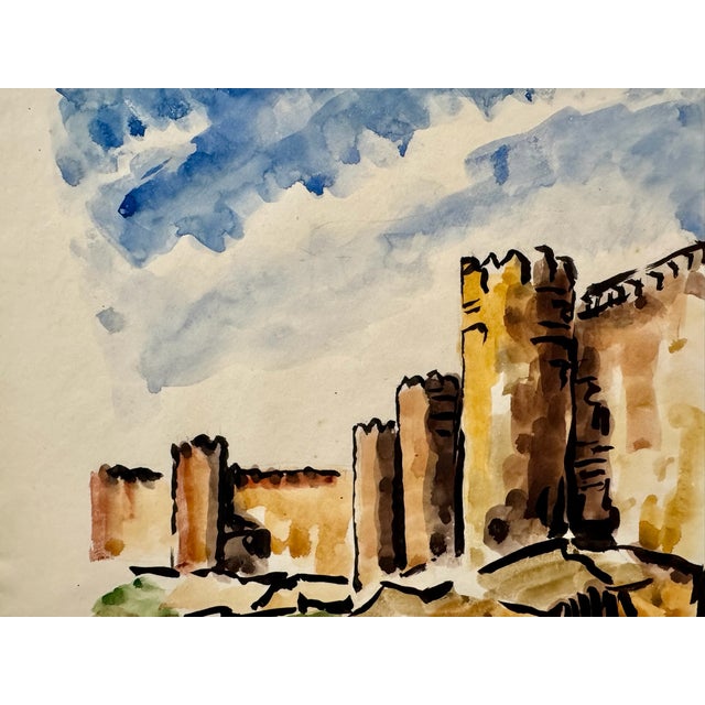 Original watercolor on paper by Henry Emil Salloch, also known as Heinz Emil Salloch, the German-born American artist and...
