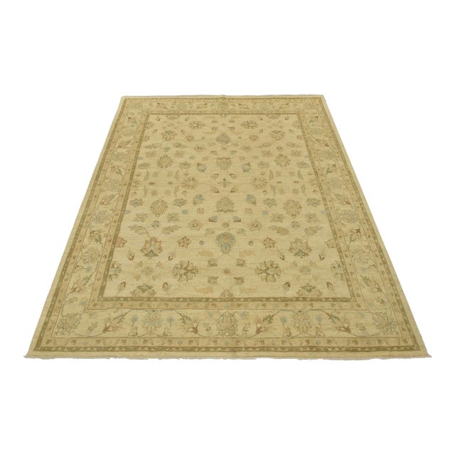 Ziegler Rug 8’5” X 9’7” Beige Wool Traditional Hand-Knotted Oriental Carpet For Sale