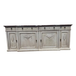 Vintage Conservatory Dresser with Belgian Marble Top, 1923 For Sale