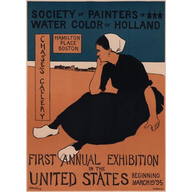 Charles H. Woodbury, Society of Painters in Water Color of Holland from Les Maîtres de L'Affiche, 1898, Original Lithograph For Sale - Image 11 of 11