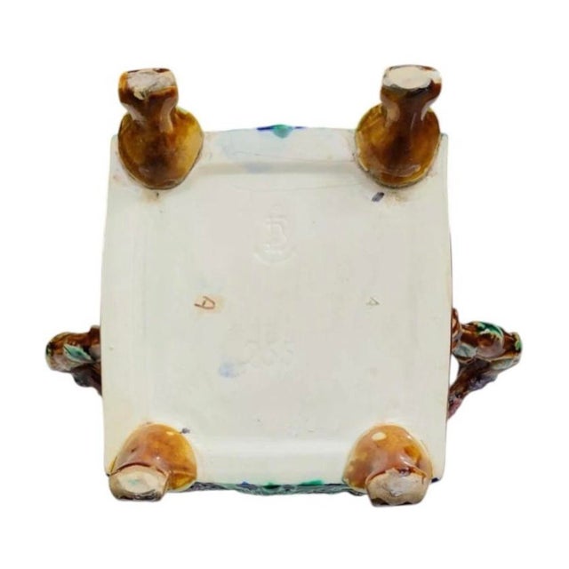 Ink Blue Majolica Blackberries Cache Pot Fives Lille, Circa 1890 For Sale - Image 8 of 8