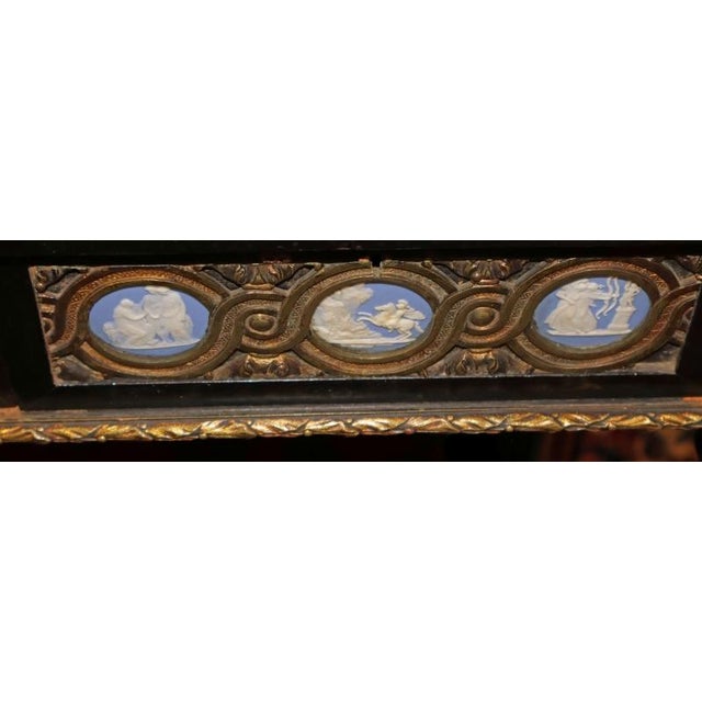 Wood Late 19th Century English Burl Walnut Napoleon III Bronze Mounted Ladies Desk For Sale - Image 7 of 18