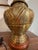 1930/1940s Large Boho Moroccan Urn Tooled Brass Lamp With Copper and Wood Accents For Sale - Image 11 of 12