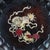 1980s Vintage Chinese Zitan Wood Scalloped Tea Tray With Mother of Pearl Fu Lion & Ball Inlay For Sale - Image 5 of 10