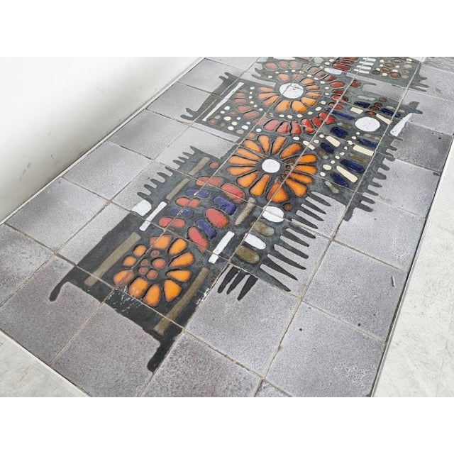 Vintage Ceramic Coffee Table attributed to Perignem, 1960s For Sale - Image 3 of 11