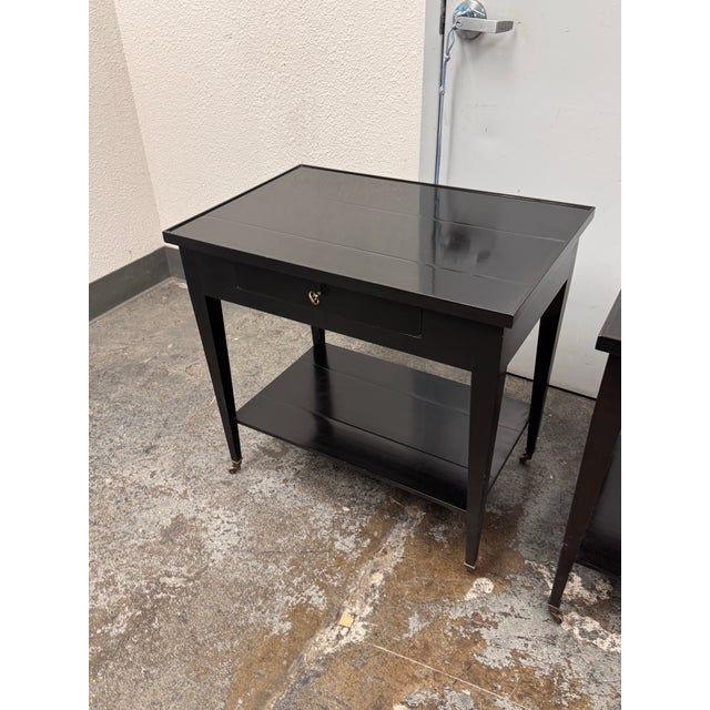 Black David Iatesta Studio Bryon Side Tables, Pair For Sale - Image 8 of 12