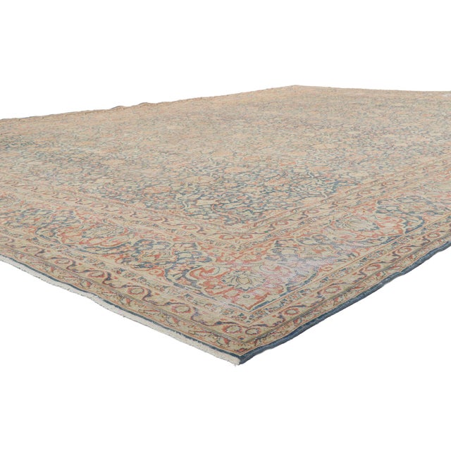 61024 Antique Persian Kerman Rug, 11'03 x 16'04. The Gilded Reverie: An Antique Persian Kerman Masterpiece of Aristocratic...
