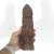 Brown Vintage Carved Wood Monk Sculpture Primitive Rustic With Patina For Sale - Image 8 of 8