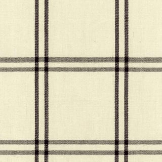Sample - Schumacher Luberon Plaid Fabric in Raven For Sale
