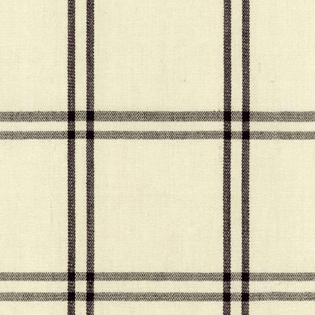 Sample - Schumacher Luberon Plaid Fabric in Raven For Sale