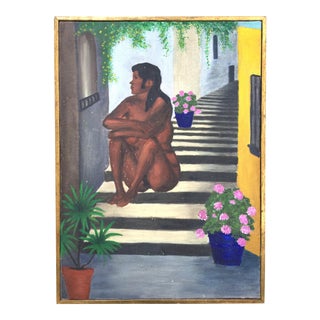 1970s Vintage Nude Portrait of Mexican Woman For Sale