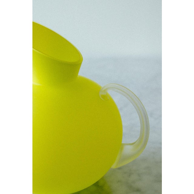 Kosta Boda Kosta Boda Lemon Yellow Art Glass Pitcher For Sale - Image 4 of 6