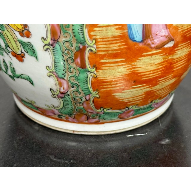 Rose Medallion Style Porcelain Vase, Vintage For Sale - Image 11 of 12