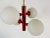Mid-Century Modern Kaiser Midcentury Red 4-Arm Space Age Chandelier, 1960s, Germany For Sale - Image 3 of 10
