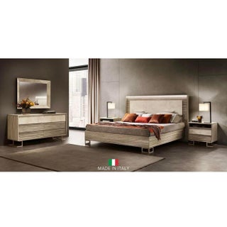 Luce 5-Piece Italian High Gloss Bedroom Set With Led Bed For Sale