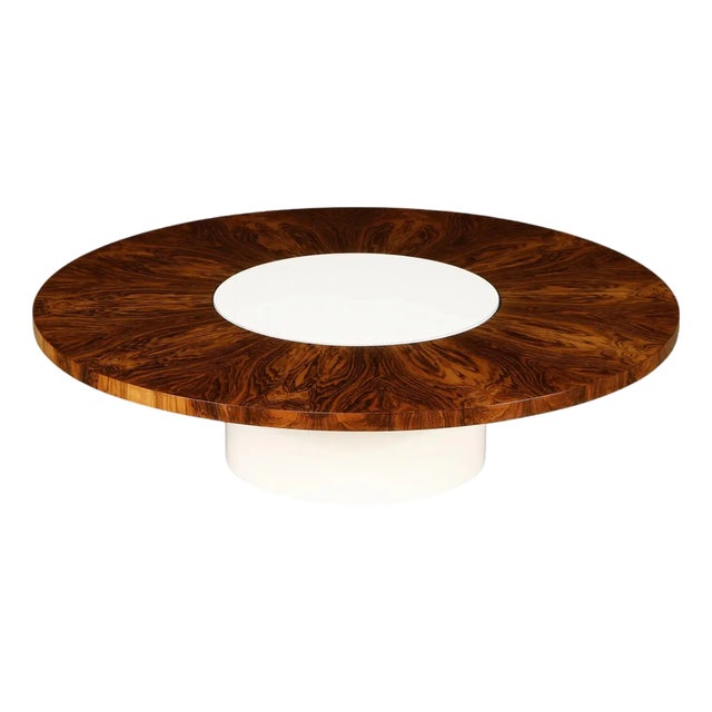 Milo Baughman for Thayer Coggin Rosewood Lazy Susan Rotating Coffee Table, 1968 For Sale