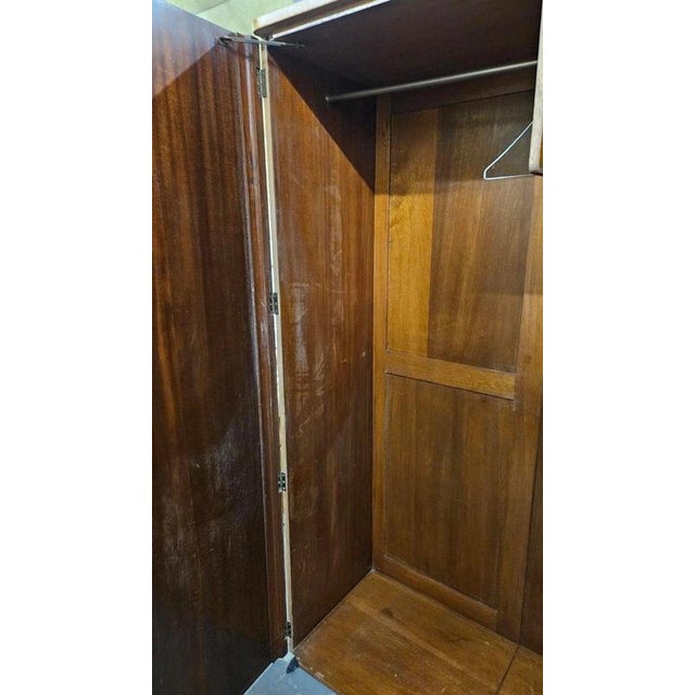 Art Deco British Birdseye Maple Wardrobe with Phenolic Handles, 1930 For Sale - Image 9 of 12