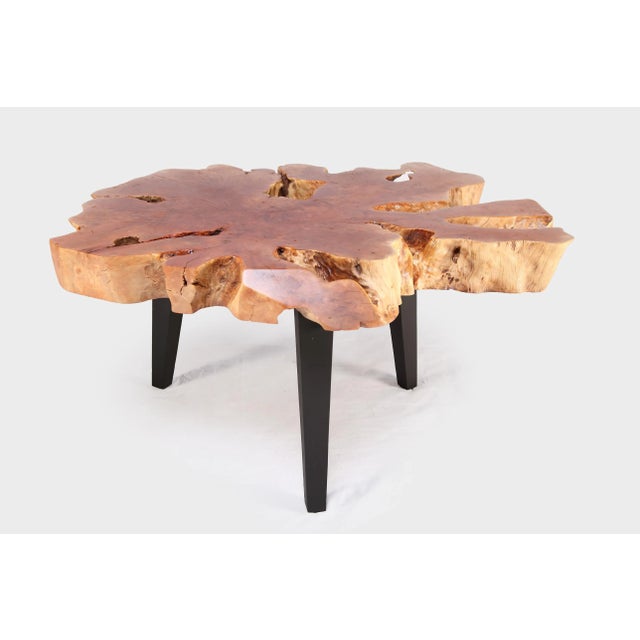 2020s Modern Lychee Living Edge Coffee Table 95 For Sale - Image 5 of 6