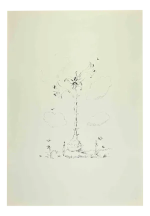 Filippo De Pisis, Lily, 1968, Lithograph