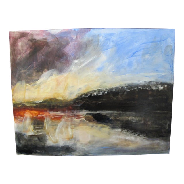 Bethany Rowland Pacific Nw Signed Acrylic Painting on Panel North by Southwest II For Sale