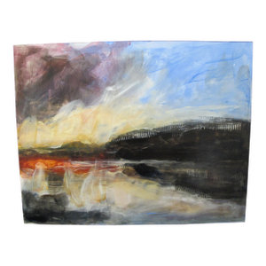 Bethany Rowland Pacific Nw Signed Acrylic Painting on Panel North by Southwest II
