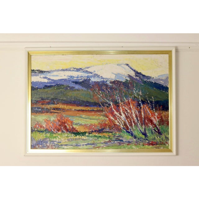 Birger Welander, Mountain Landscape, Oil on Board For Sale - Image 10 of 11