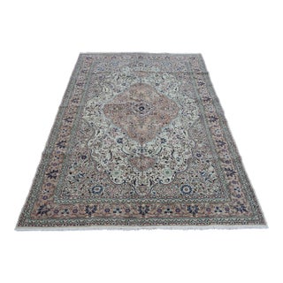 1950s Persian Large Luxury Beige Natural Wool Rug For Sale