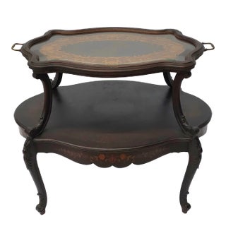 19th C. French Louis XV Marquetry Tea Table Att. Francois Linke For Sale
