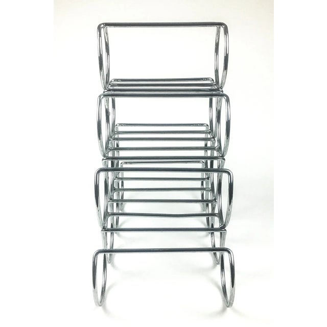 Contemporary Stainless Steel Modern Wine Rack For Sale - Image 3 of 10