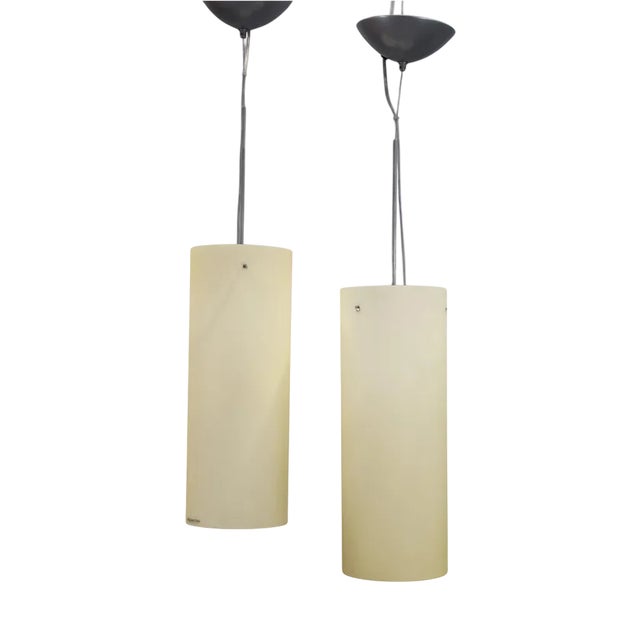 Vintage Italian Aureliano Toso Glass Pendant Lights, 1980s, Set of 2 For Sale