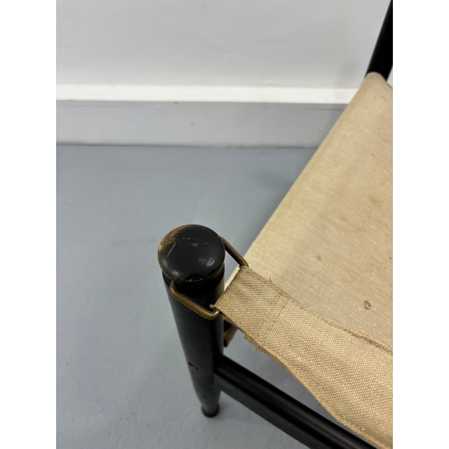 Set of Mid-Century Danish Safari Chairs by Erik Wørts for Niels Eilersen, 1960s For Sale - Image 9 of 13