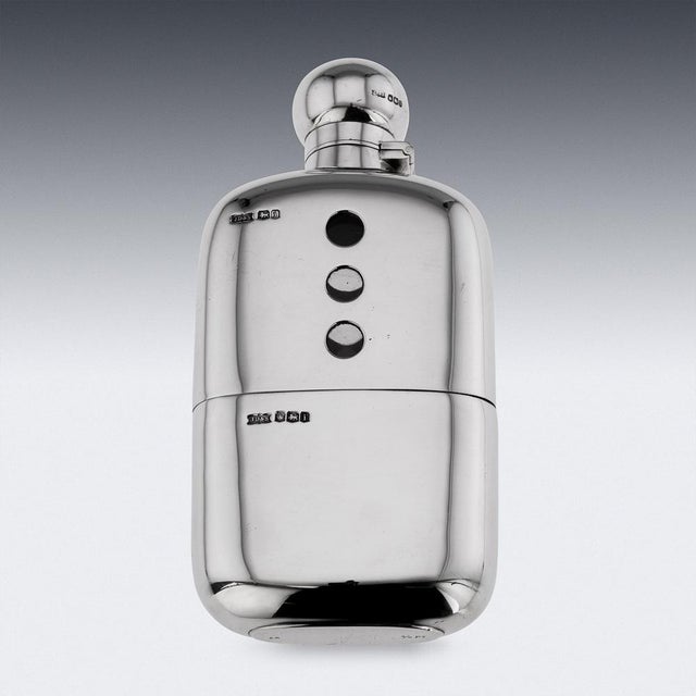 20th Century Victorian Silver Hip Flask & Cup from James Dixon & Son, 1901 For Sale - Image 3 of 12