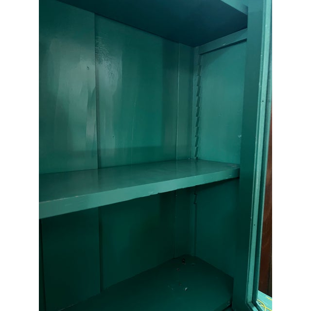 Extra Large Kelly Green Cabinet For Sale - Image 9 of 11