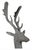 2000 - 2009 Mid-Century Continental Cast Lead Garden Statue of a Stag For Sale - Image 5 of 12