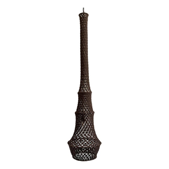 Chocolate Macrame Margo Pendant Light Large For Sale
