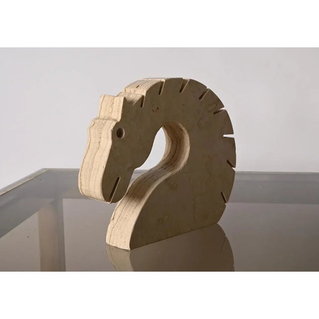 Italian Travertine Marble Horse Sculpture from Fratelli Mannelli, Italy, 1970s For Sale - Image 9 of 18
