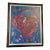 Vintage Framed Mixed Media Painting of Heart on Canvas Signed For Sale