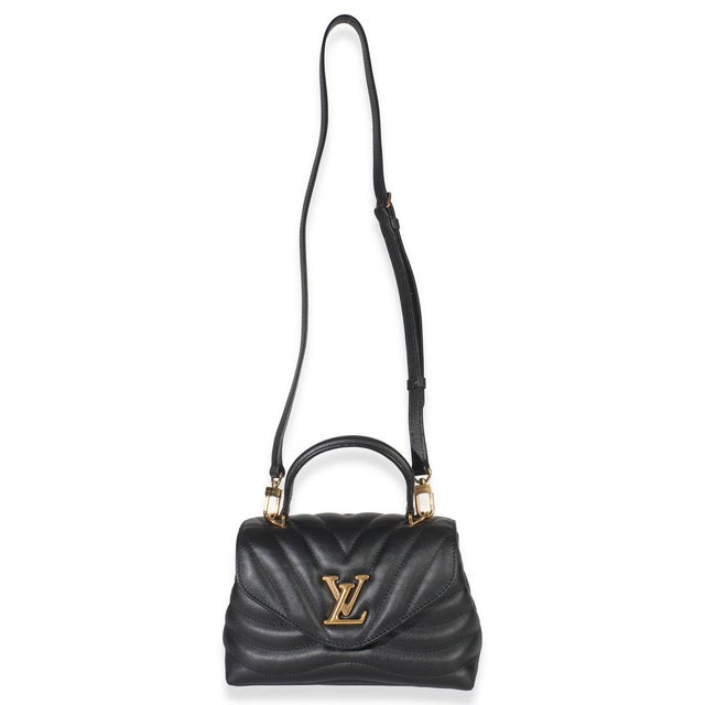 Black Black Calfskin New Wave Hold Me Top Handle Bag For Sale - Image 8 of 9