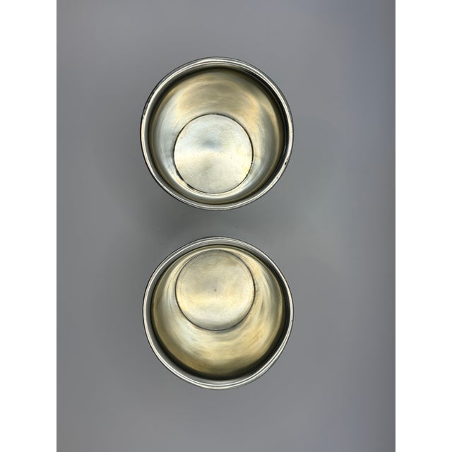 Late 20th Century Match Pewter Italian Footed Tumblers by Giorgio Tabellini – Pair For Sale In Chicago - Image 6 of 7