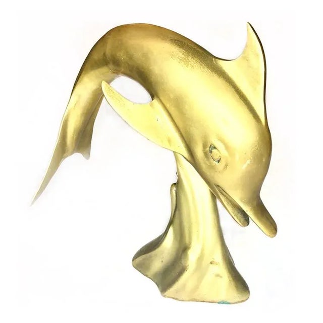 Undoubtedly the nicest Vintage Brass Dolphin Statue we've obtained. During the 70's and 80's, brass dolphins were often...