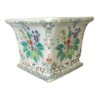 Hand Painted Chinoiserie Planter For Sale