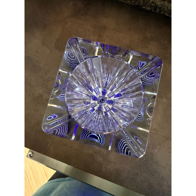 Glass Kosta Boda Blue Orbit Vase For Sale - Image 7 of 8