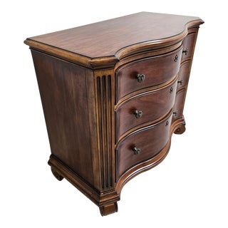 1990s Ethan Allen Tuscany Collection Cherry Three Drawer Nightstand Bedside Chest of Drawers For Sale