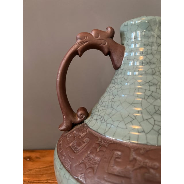 Asian Vintage 1940s Asian Vase For Sale - Image 3 of 8