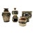 Mid Century Icelandic Glit Lava Pottery Set- 4 Pieces For Sale