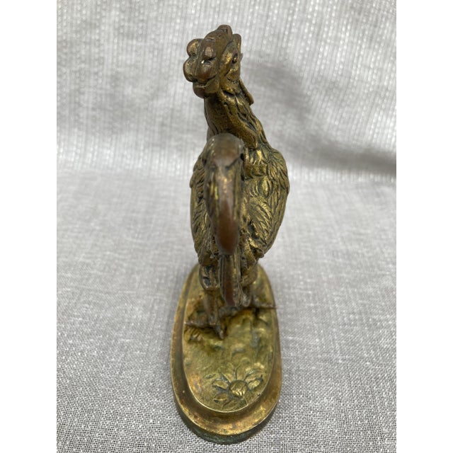 Traditional Mid 20th Century Vintage Solid Brass Rooster Figurine For Sale - Image 3 of 12